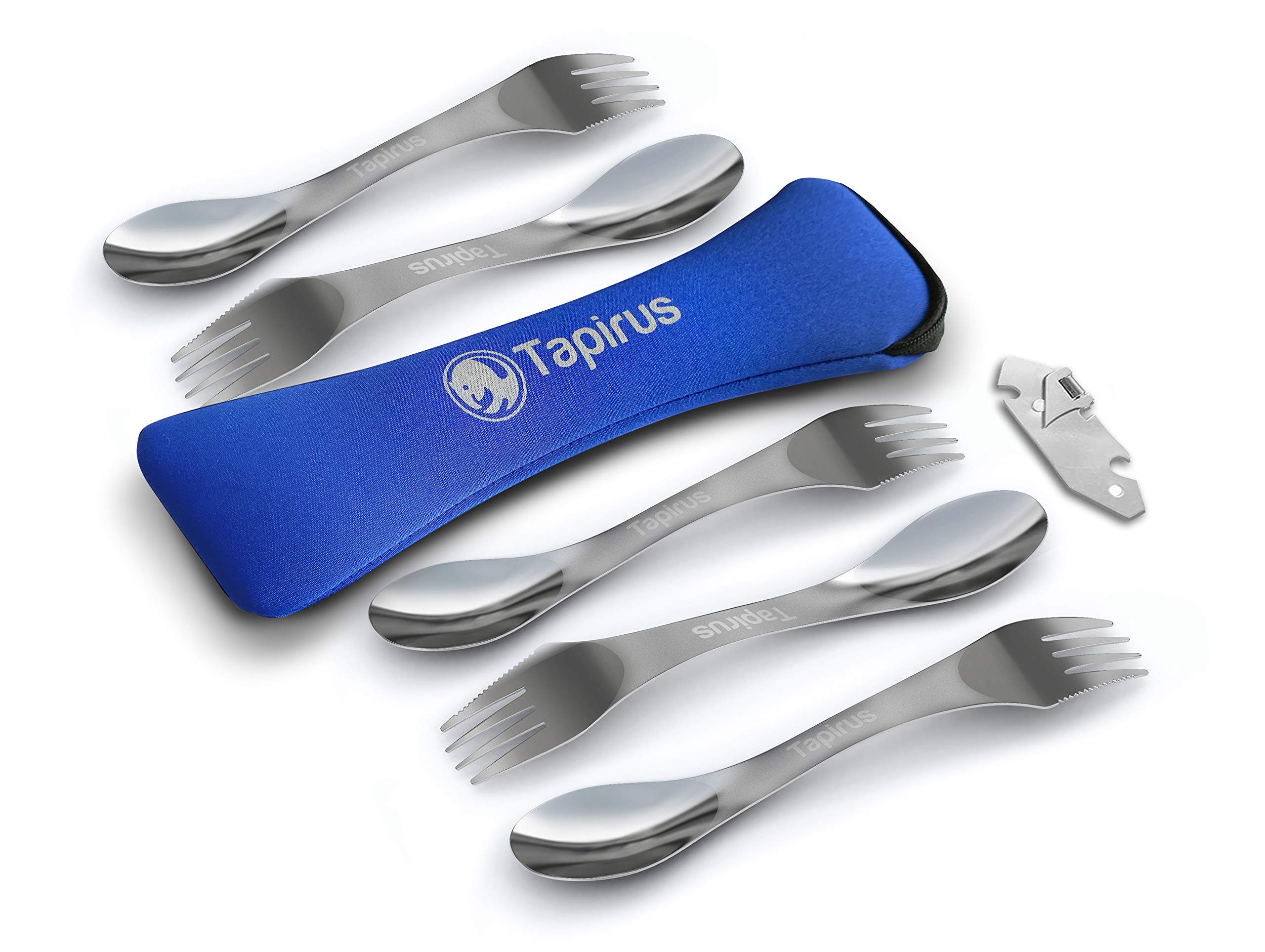 Amazon.com: Tapirus - 5 Spork Of Steel Utensils Set - 8-inch Long